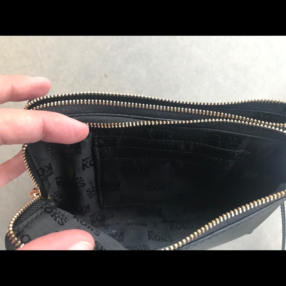 🆕 MICHAEL Michael Kors Double Zipper Wristlet Blk - Picture 7 of 7